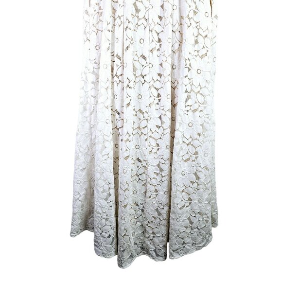 Lulu's Sweetest Love Story Full Lace Overlay Bodice, High Neckline w/ Cap Sleeve - Picture 9 of 12